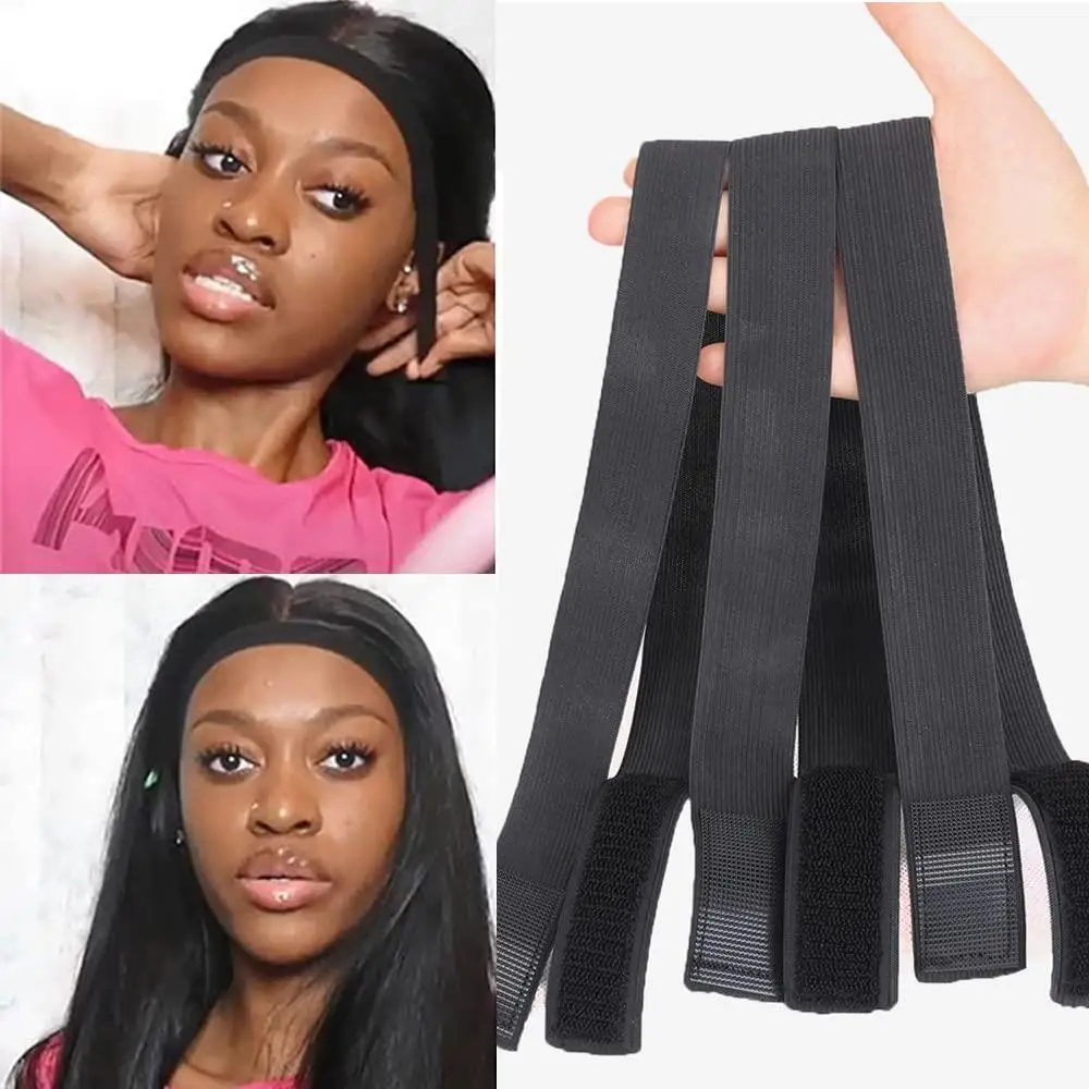 Elastic Band for Lace Frontal Melting Lace Melting Band for Lace Wigs 2Pcs  Adjustable Edge Elastic Band to Lay Edges Edge Control Band for Wigs For  Baby Hair Elastic Melting Band Edge