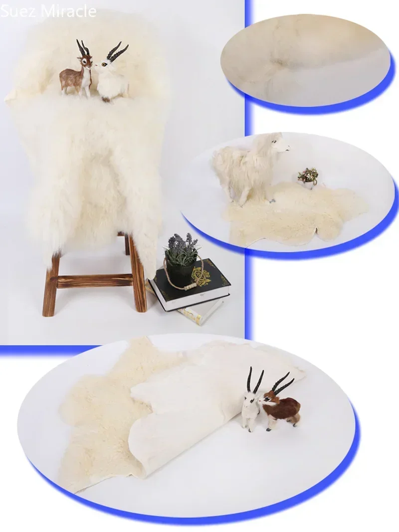 Fur Fabric Cartoon Carpet Whole sheep fur cushion pure wool blanket carpet bedside fur fabric trim womens belts faux blanket craft bag