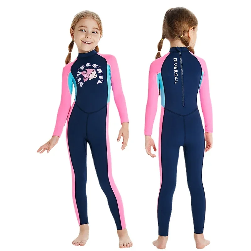 Kids Long Sleeve One Piece Swimsuit