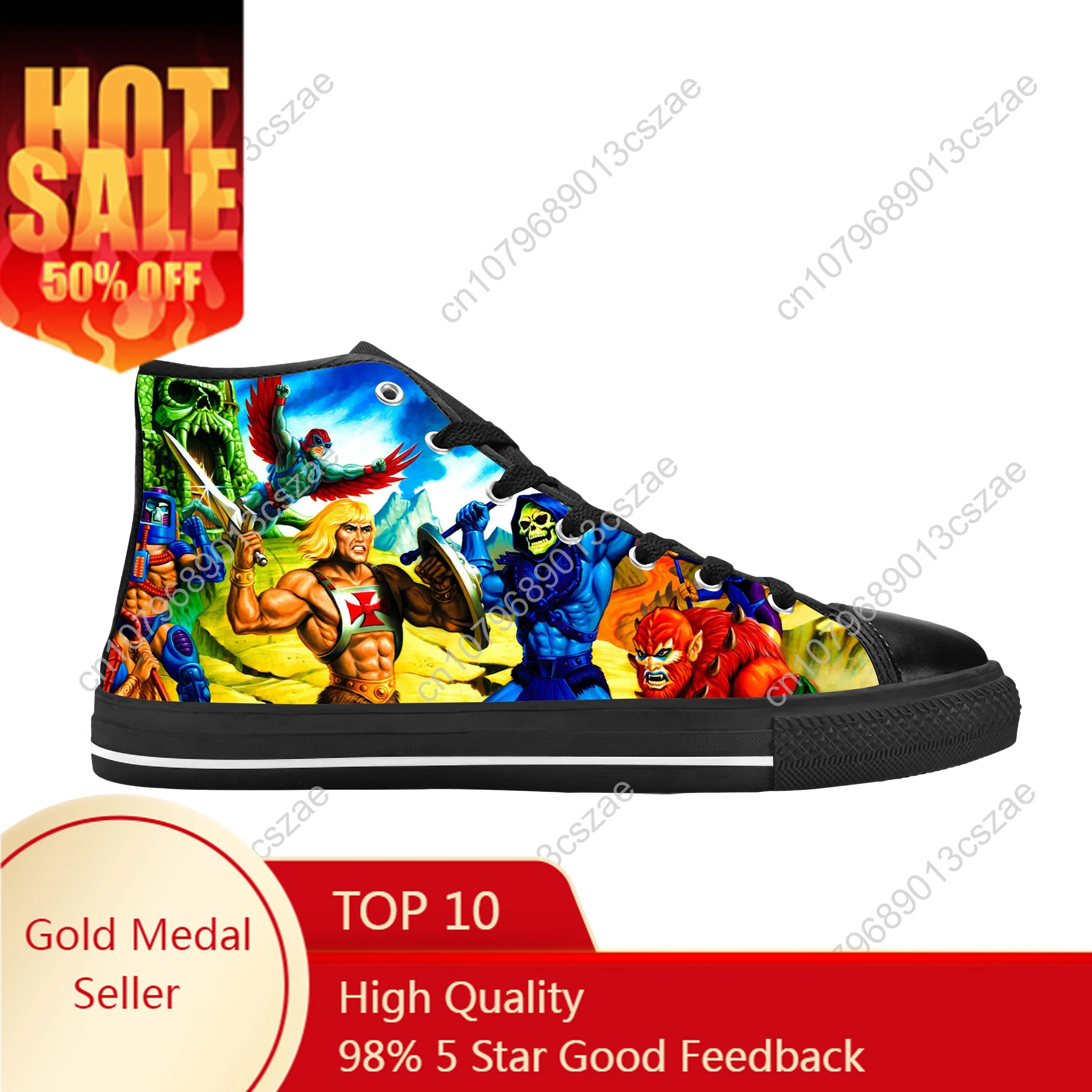 

He-Man He Man Masters Of The Universe Skeletor Casual Cloth Shoes High Top Comfortable Breathable 3D Print Men Women Sneakers