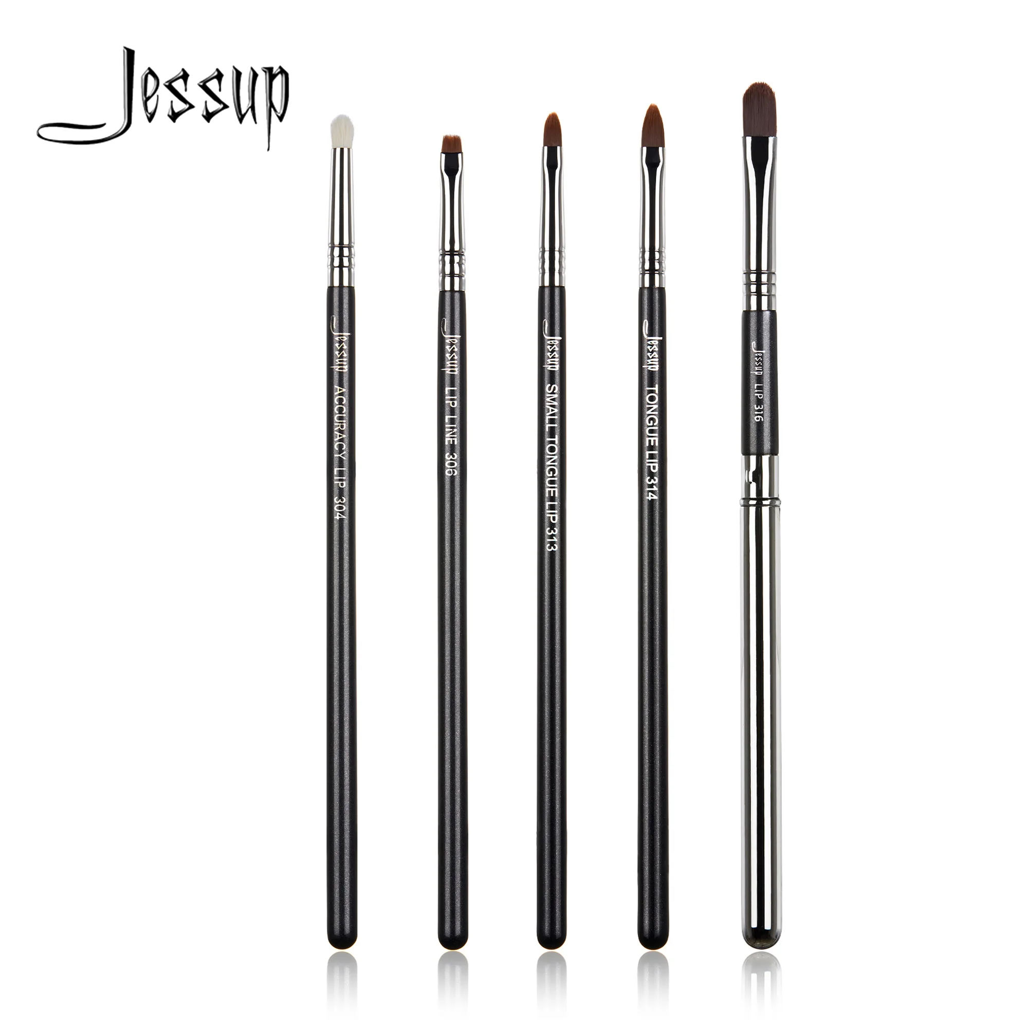 Jessup Lip Brush Professional Lip Makeup Brushes Lipstick Streak-Free Application Small Tongue Shape Contour Define Lips