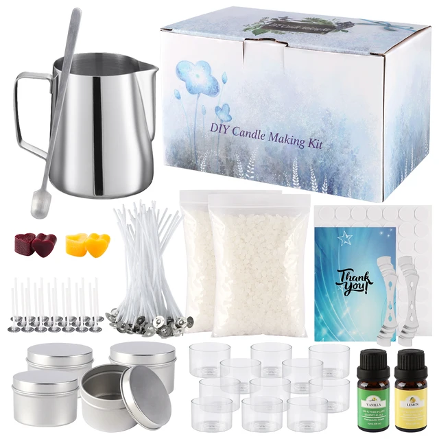 Simple DIY candle-making set, easy to make, with essential oil for aromatherapy, high-quality soy wax, handcrafted 2