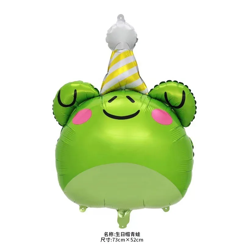 Neue Geburtstag Hut Tiger Kopf Ballon Cartoon Dschungel Tier Aluminium Film Ballon Geburtstag Thema Party Dekoration Kinder Erste – Detail 3