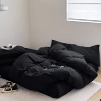 Bonenjoy-Parure de lit 100% coton, ensemble de draps simples, queen size, king size, linge de lit respectueux de la peau 6
