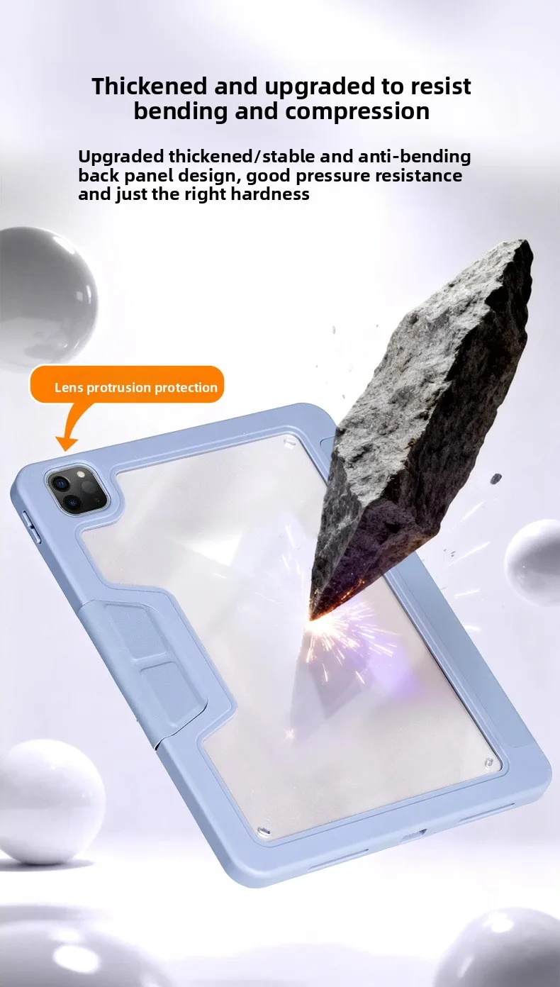Für iPad11 Schutzhülle mit Stiftschlitz, 25 10,2-Zoll-Tablet-Hülle mit Schnalle, transparent Air7 – Detail 9