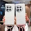 Crossbody Lanyard Phone Case For Oneplus 12 13R Transparent Shockproof Soft Silicone Back Cover For Oneplus ACE 5 Pro 1+11R 12R 1