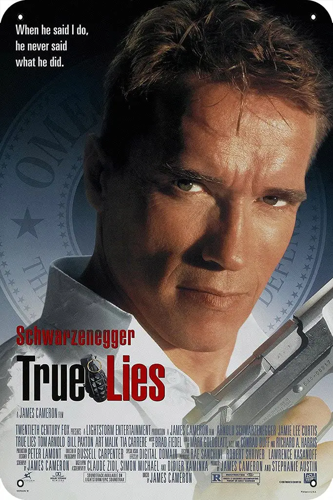 

Плакат из фильма True Lies, металлический жестяной знак, 8x12 дюймов, Фильмы и ТВ-сериалы, Настенный декор