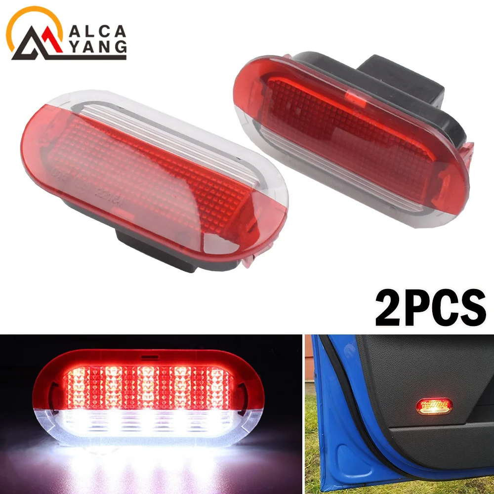 Kit 2x LED D'ambiance Blanc Xenon 6000K Pour Audi, VW, Porsche - Éclairage Plancher/porte/boîte à Gants - Neuf