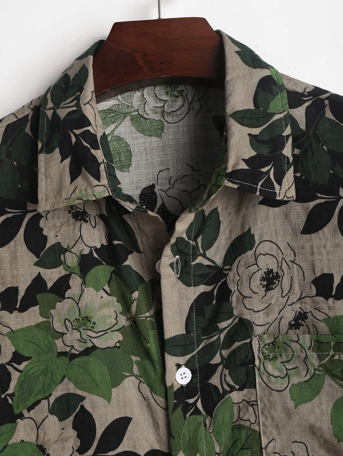 ZAFUL Flowers Pattern Short Sleeves Shirt