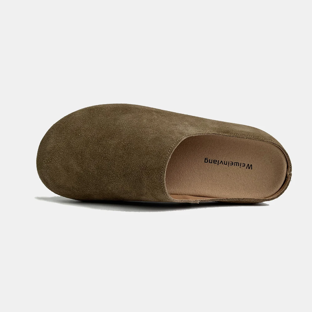 Slippers Natural Cow Leather Comfortable Top Quality Brand Classic Women's Slipper 4