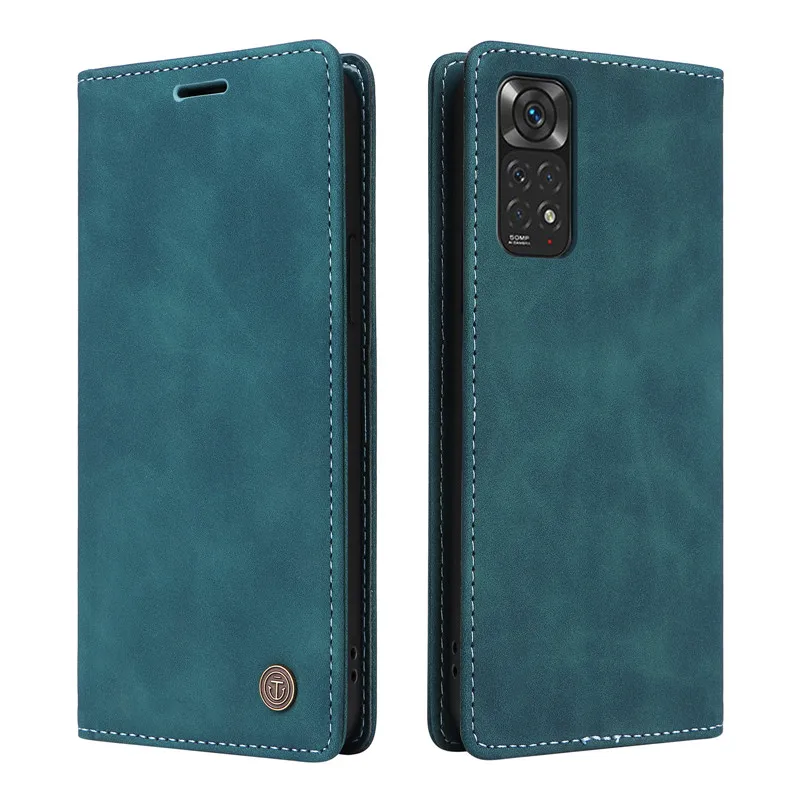 Elegant Magnetic Leather Flip Wallet Case for Xiaomi Redmi Note 11 Pro 5G – Stand Function, Protective Cover
