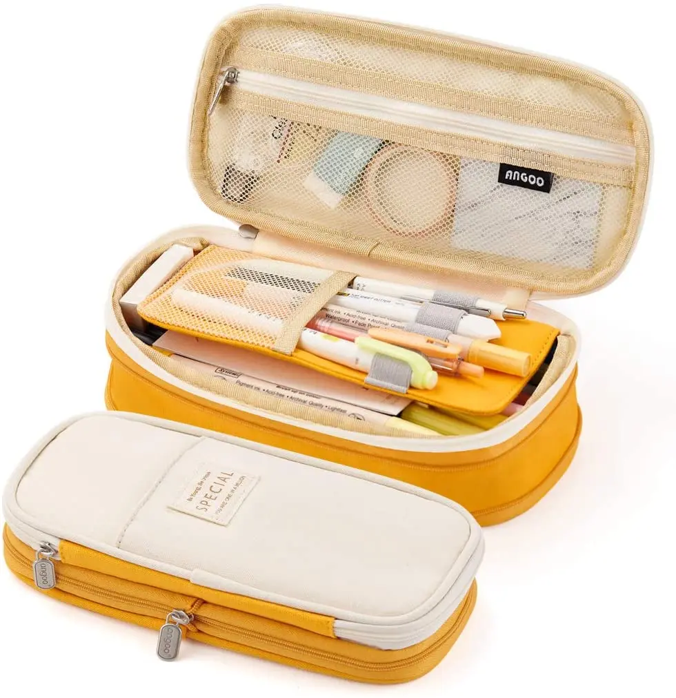 Cute Large Capacity Pencil Case Organizer for Students and Office Supplies