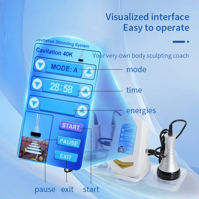 Hot selling product in 2024, 40K ultra-thin ultrasonic liposuction, wrinkle removal, and facial slimming machine 4