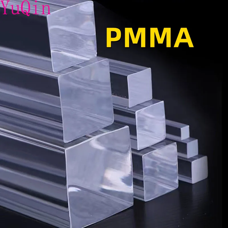 Wholesale Transparent Square Acrylic Stick PMMA Plexiglass Bar DIY