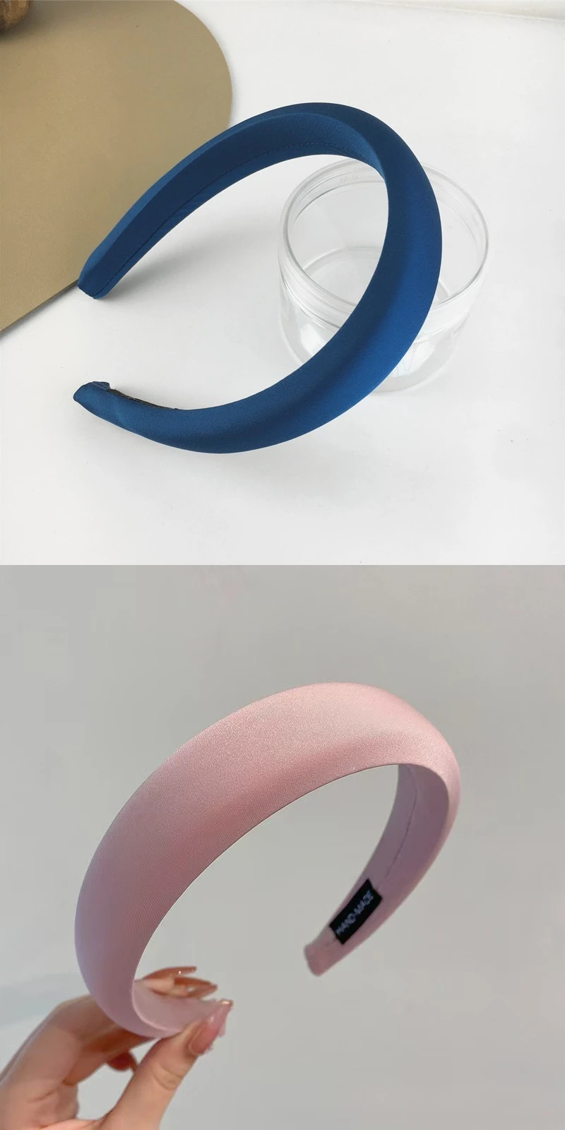 Frühling Sommer Satin Haarreifen Grün Einfarbiges Stirnband 3cm Breites Schwamm-Haarband für Mädchen Frucht-Farbene Haarbänder für Frauen – Detail 11