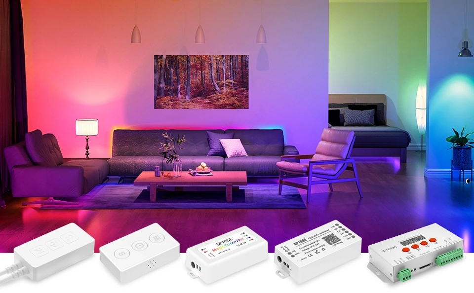COB RGBIC LED Strip WS2812B Pixel Addressable 720 LEDs RGB Dream Full Color 12mm 24V High Density Flexible FOB COB Led Lights
