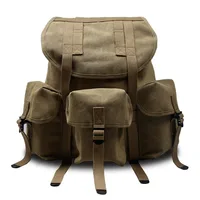 WWII WW2 US ARMY STYLE POUCH HAVERSACK BACKPACK M14 Waterproof Canvas BAG 1