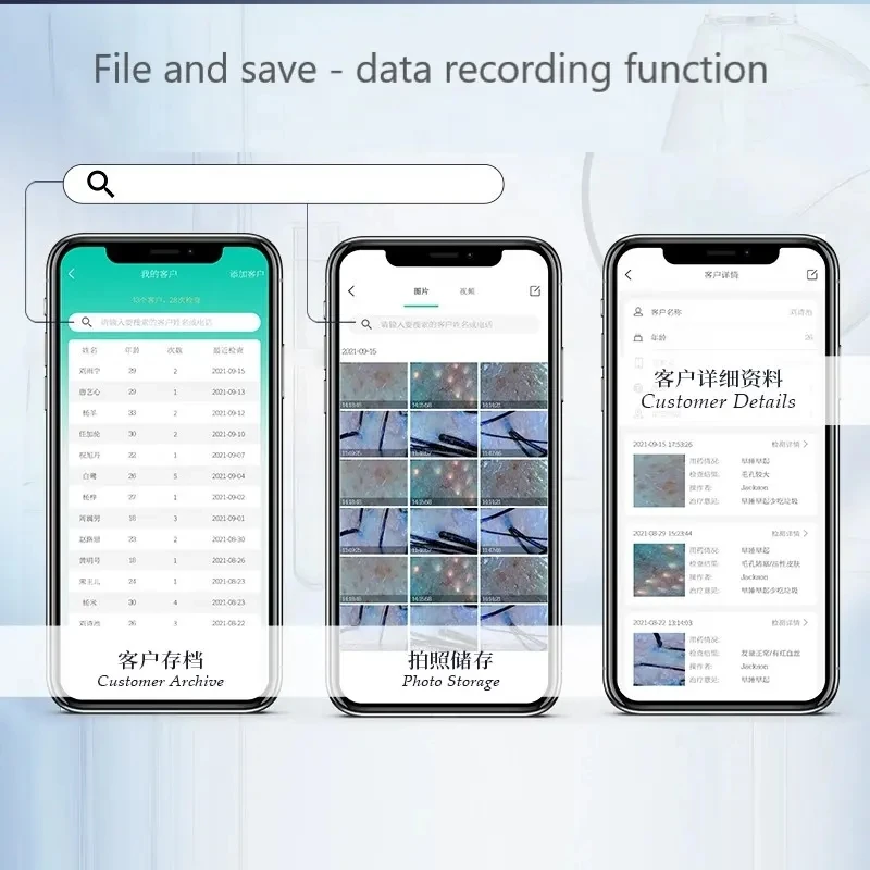 New Professional Wireless HD Intelligent Scalp/Skin/Dermal Detector Hair Follicle Testing Analysis Magnifier UV Skin Analyzer