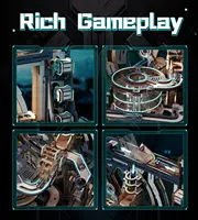 Robotime Rokr Electric Model Kits Marble Spaceport 3D Puzzles Brain Teaser Wooden Puzzles Building Toy Gifts for Men/Women/Teens 4