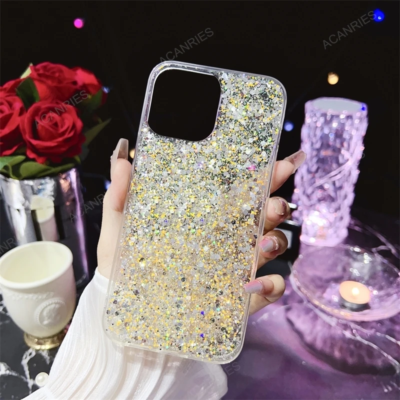 Glitter Silicone Phone Case For Samsung Galaxy Series Soft Cover_voghion.com