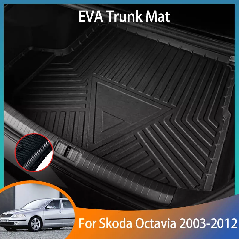 

For Skoda Octavia 2 MK2 1Z 2003-2012 2010 2007 Scout Car Trunk Mats Waterproof Protective Storage Pad Accessories EVA Material