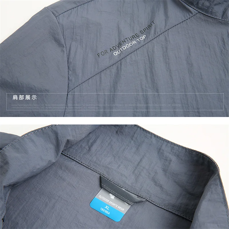 Summer Men Sun Protection Jacket Casual Camping Windbreaker Quick Dry Hiking Fishing Jacket Trekking Climbing Coat Sportswear hiking jackets