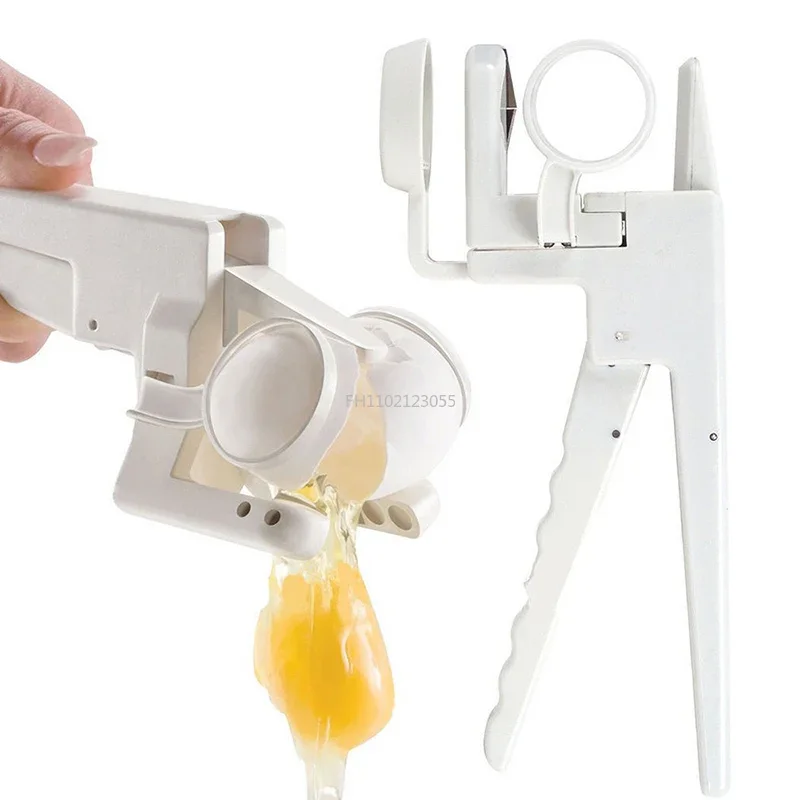 Egg Shell Cracker Easy Separator Creativity Handheld Egg Opener Egg Breaker Kitchen Gadget Tool With Quick Separation Eggs