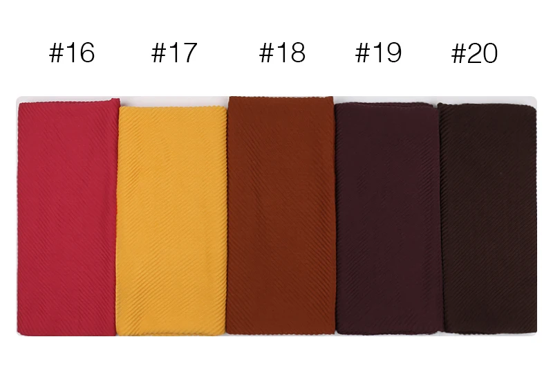 Women Pleated Hijab Headscarves Chiffon Hijab Headband Scarf for Muslim Veil Georgette Crinkle Islam
