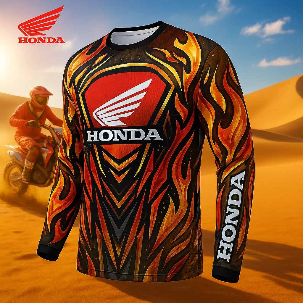 2025 혼다 어드벤처 오프로드 모터사이클 셔츠 통기성 속건 산악 자전거 저지 (레이싱 애호가용)