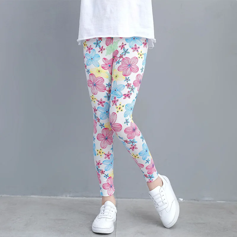 Kids Tights Spring Girls Unicorn Leggings Cute Cartoon Printed Skinny Trousers Children Tights