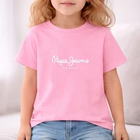 T-shirt imprimé avec lettres de marque pour enfants, haut à manches courtes + short, ensemble de vêtements de sport décontractés à la mode pour garçons et filles de 3 à 12 ans 5