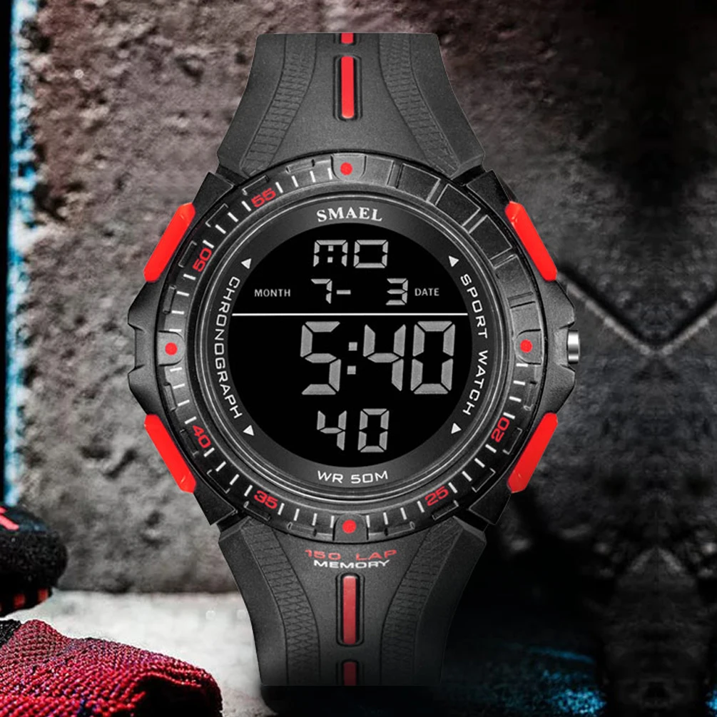 2024 Fashion Sport Watch Multi-functional Waterproof Cool Digital Display Trend Student Electronic Watches Relojes Para Hombre