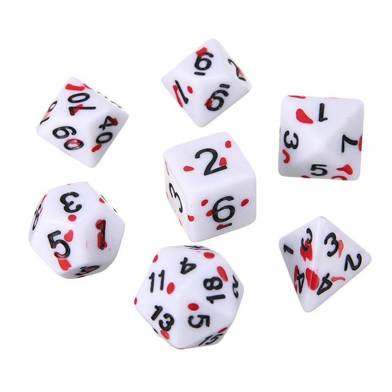 

Mayitr 7pcs Durable Polyhedral Digital Dice D4 D6 D8 D10 D12 D20 Multi Sided Dices For Teaching Projects Board Game Accessories