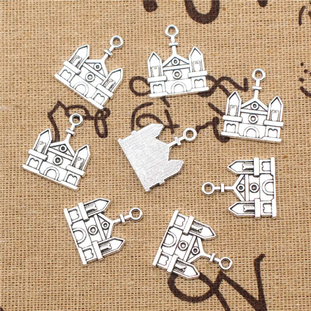 

10 шт., подвеска серебряного цвета, 17 х20 мм