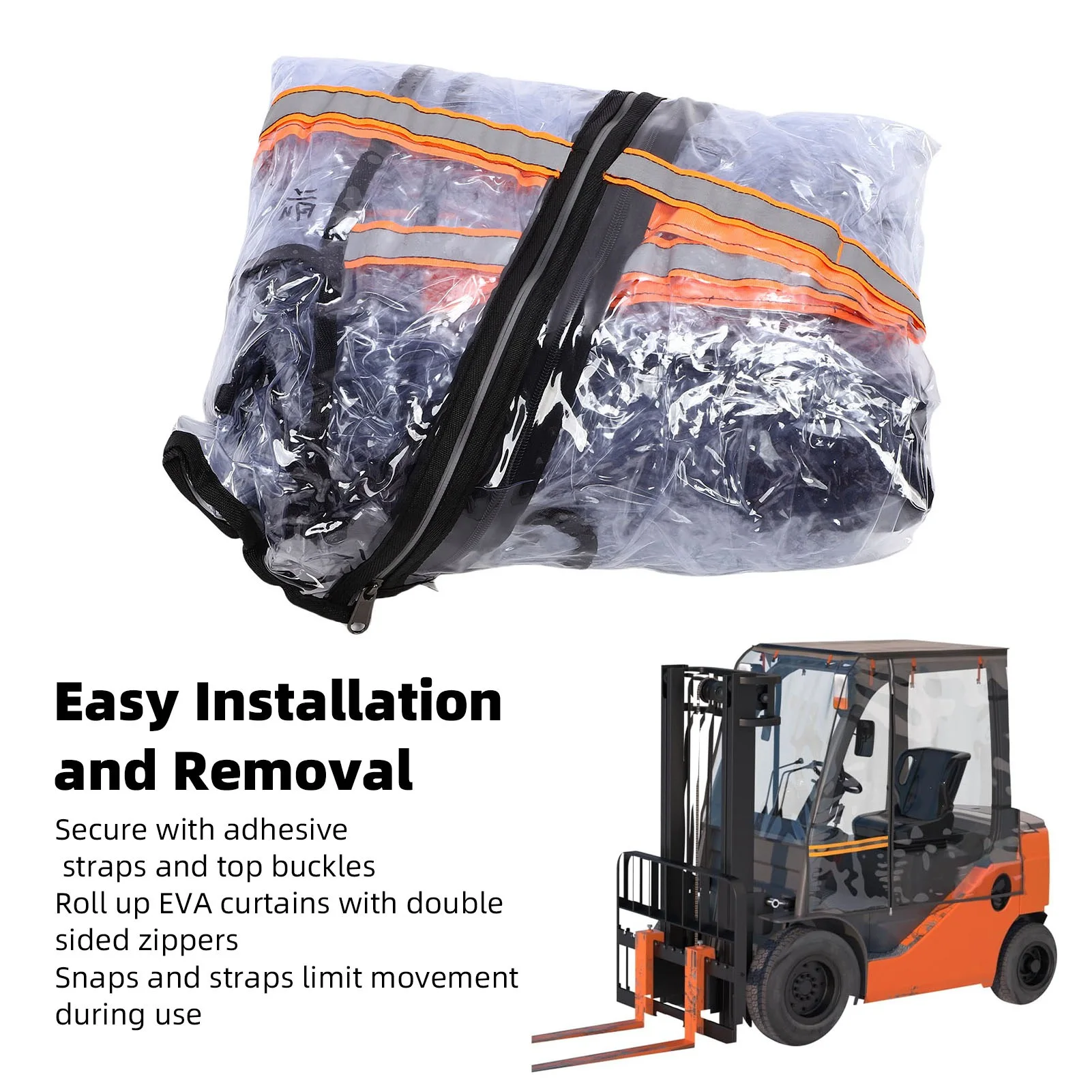 All Weather Forklift Cover Forklift Rain Cover 6000 Lbs Weight Capacity  Clear Forklift Cover EVA for All Weather