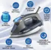 Steam Iron for Clothes 1800W with LCD Screen, Nonstick Ceramic Soleplate, Auto Shutoff, Anti-Drip, Self-Cleaning 2