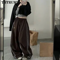 Y2K Vintage Women Loose Pants Oversized Hip Hop Drawstring Pocket Fashion Chic Cargo Pant Casual Office Lady Baggy New Trousers - Image 2
