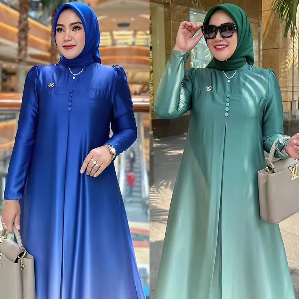 African Dresses for Woman Luxury Dubai Muslim Elegant Abaya Islam Dress Dubai Long Evening Robe Kaftan Wedding Caftan Ramadan