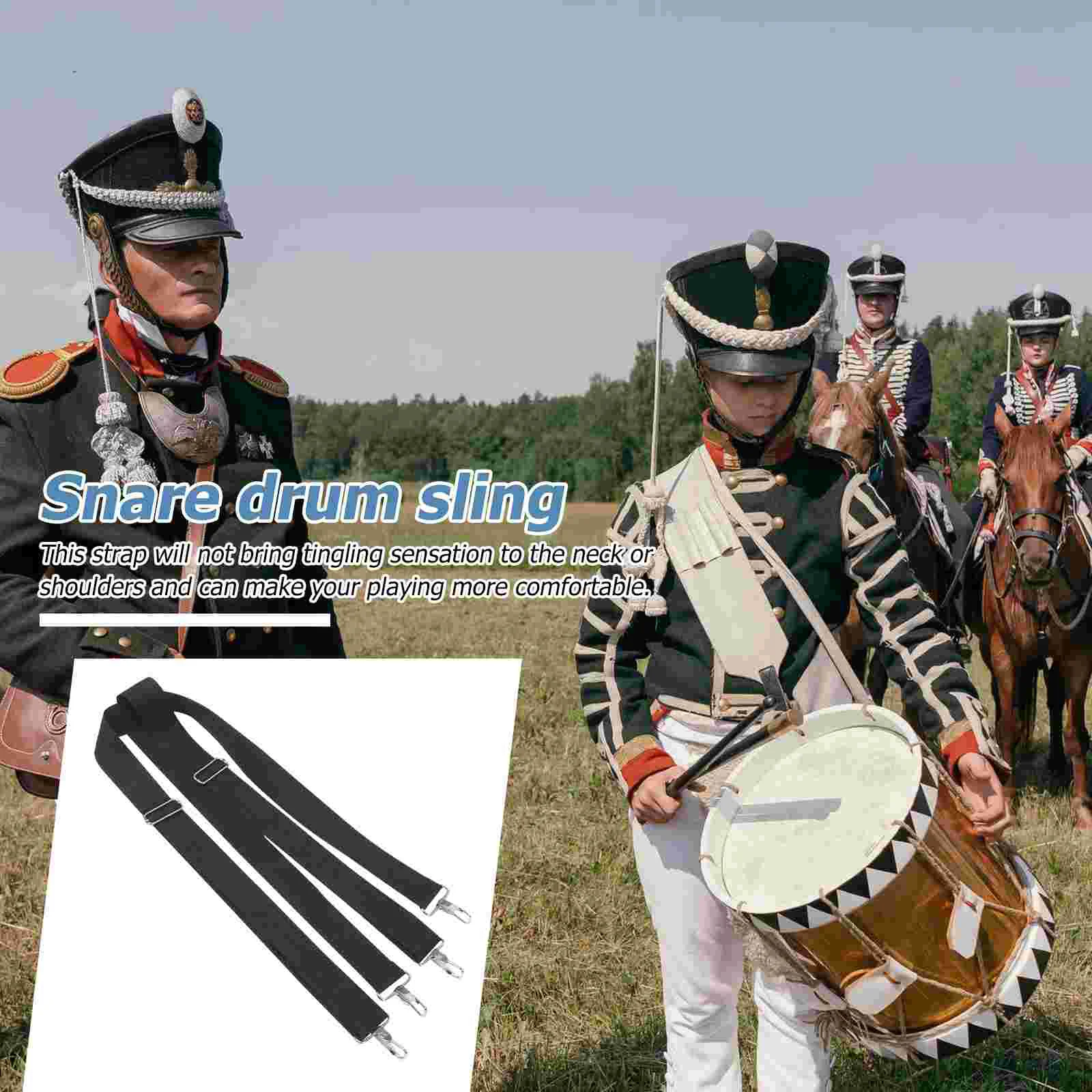 Snare Drum Strap Replacement Suspenders Belt Marching Shoulder Nylon Sling Adjustable