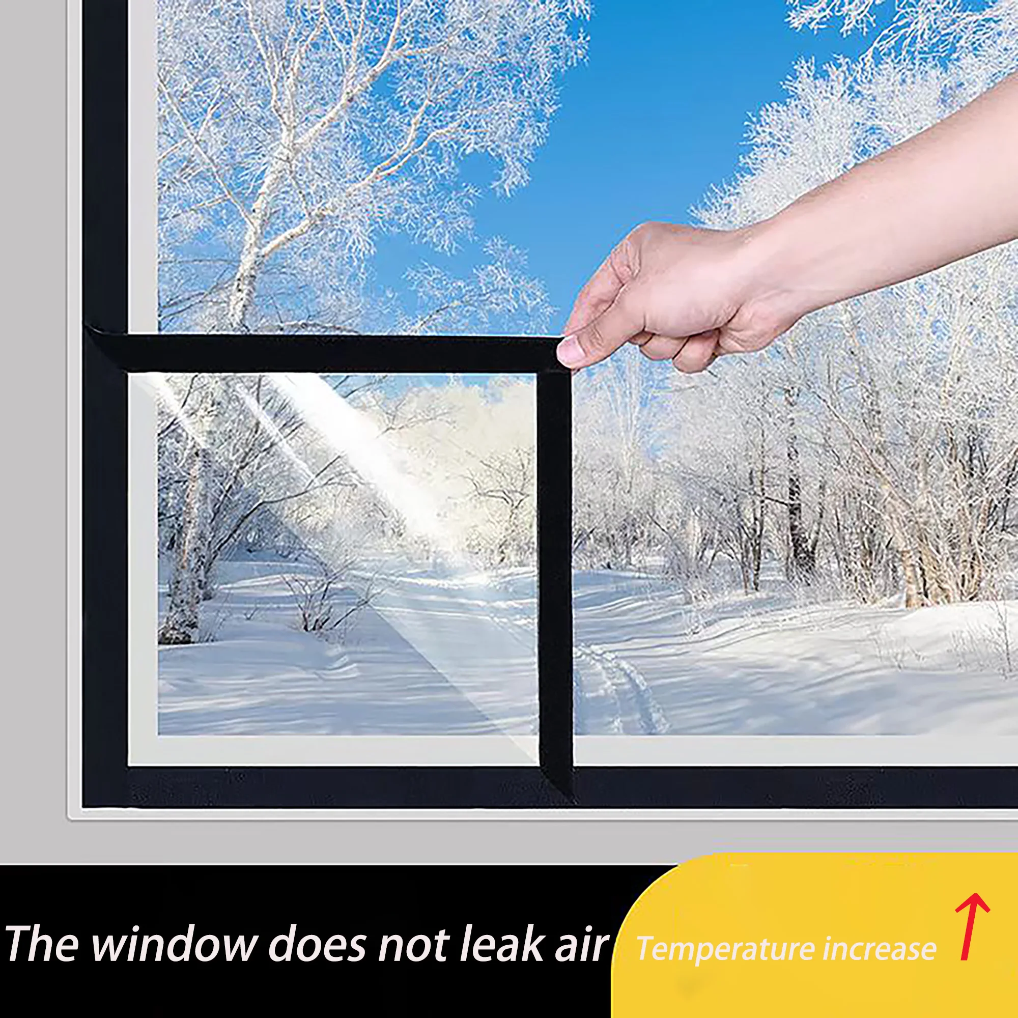 Window insulation film, winter indoor windproof and warm windows, energy-saving transparent film, screen window, door curtain