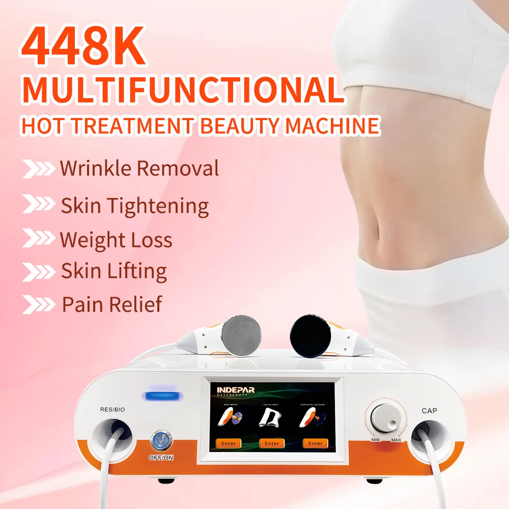 Ampia Applicazione 448K Tecar Fat Dissoluting Body Contouring Muscle Relax Sollievo Dal Dolore Macchina Termica Per Il Sollevamento Della Pelle Fever 