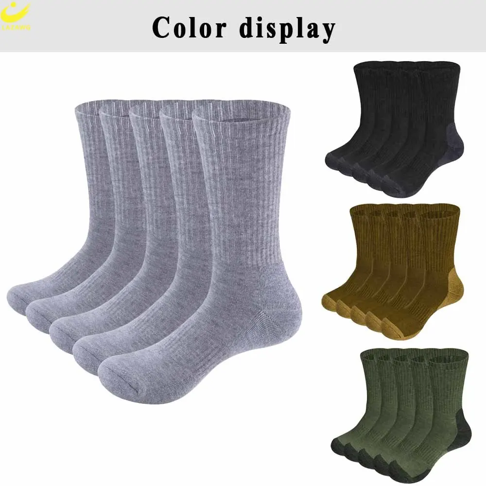LAZAWG Running Sports Basketball Socks Moisture Breathable Wicking Athletic Sock Long Style Sweat Deodorant Sox Men Winter