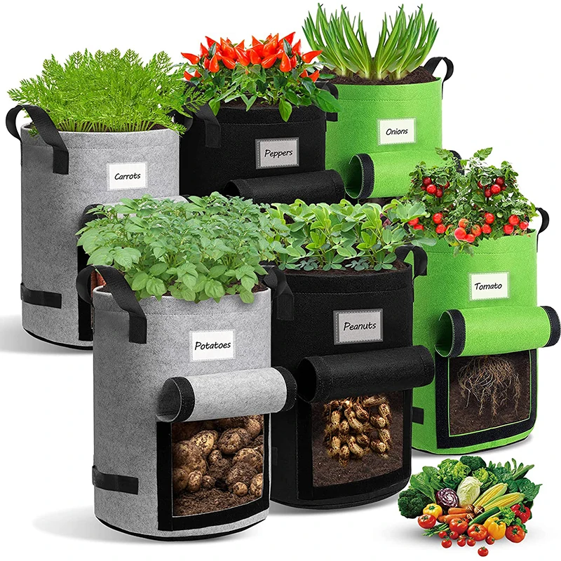 Tao Hua Yuan Potato Grow Bags Vegetable Planting Growing Bag Diy Fabric Grow Pot Outdoor