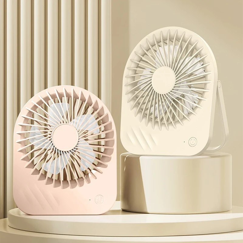 USB Portable Fan New Rechargeable Models of Long-lasting Wind Power Ultra-quiet Outdoor Folding Handheld Super-bo Desktop Fan
