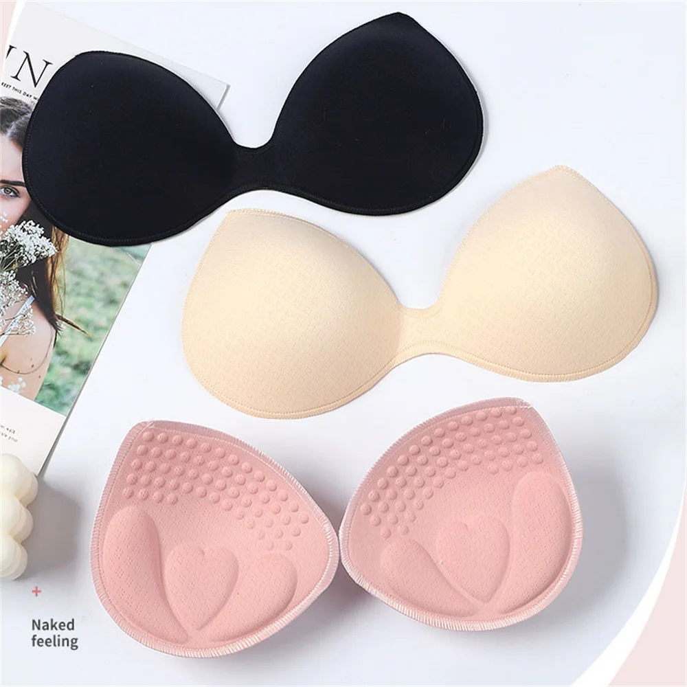 

Latex Push Up Swimsuit Pad Insert Chest Padded Bikini Padded Bra Enhancer Padded Body-fitted Soft Comfort Bra Pad 4cm