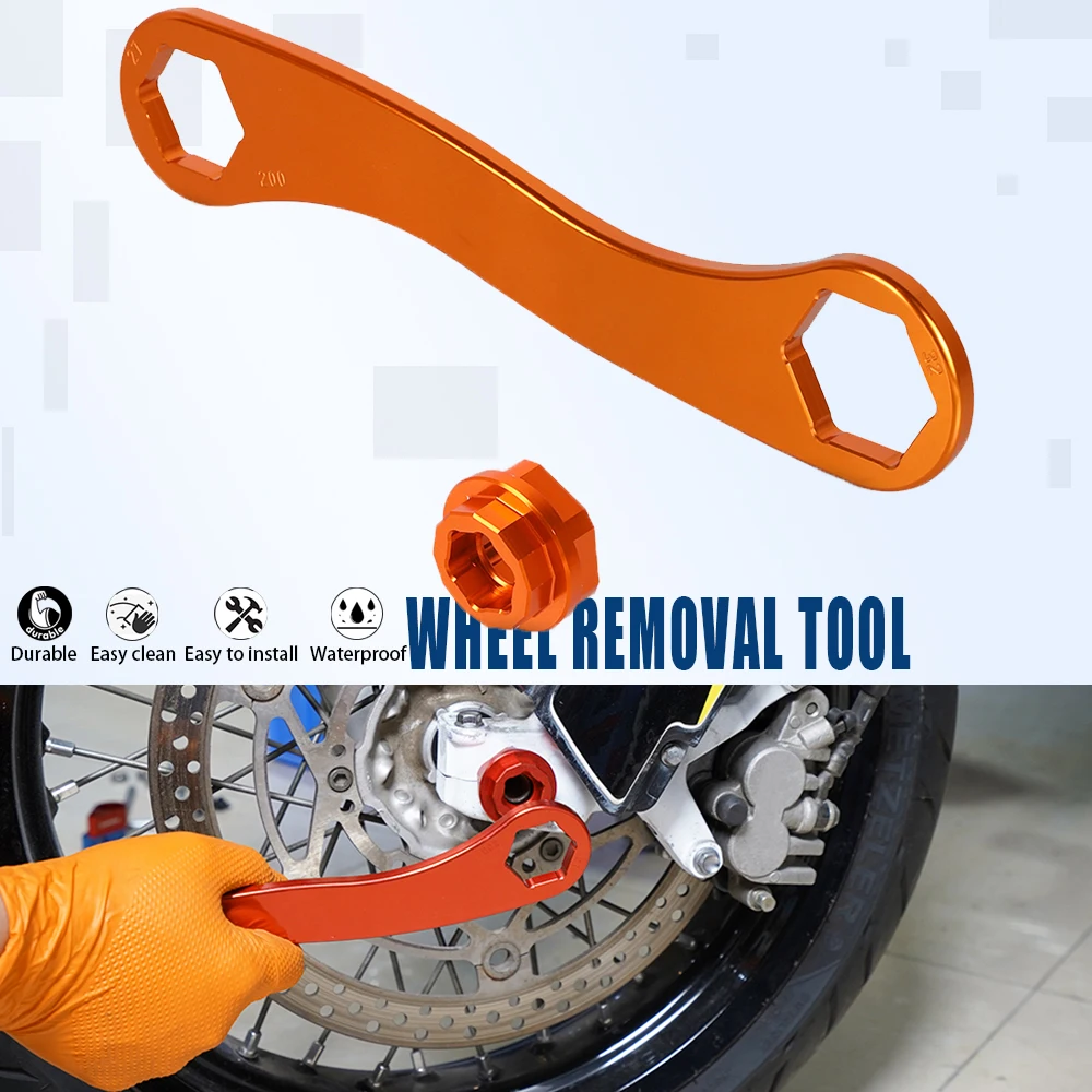 

For 690 DUKE/R SMC/SMC-R Enduro/R 990 950 SUPERMOTO 990 SUPER DUKE/R RC8R 990SMT Front Rear Wheel Axle Wrench Removal Tool