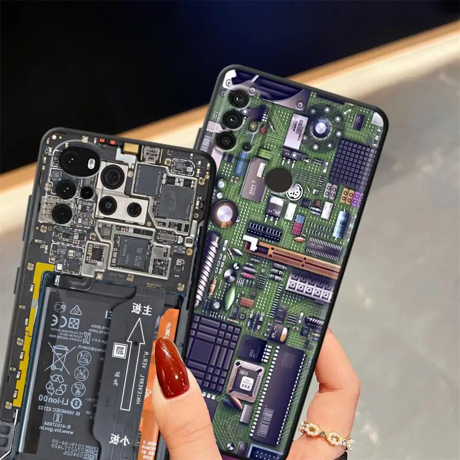 Premium Black Motherboard Circuit Board Protective Case