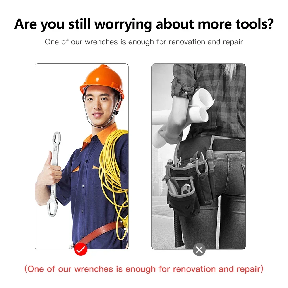 Wrench Board Universal Torx 8-22mm Wrench Self-tightening Adjustable Glasses Double-head Torx Spanner Hand Tools for Factory