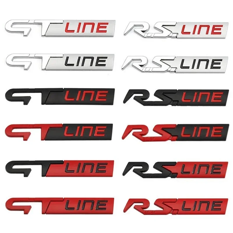 3D Metal Gt Rs Line Boot Posteriore Side Emblem Sticker Decalcomanie Per Renault Logan Clio Megane 2 3 4 Captur Twingo Duster Kadjar