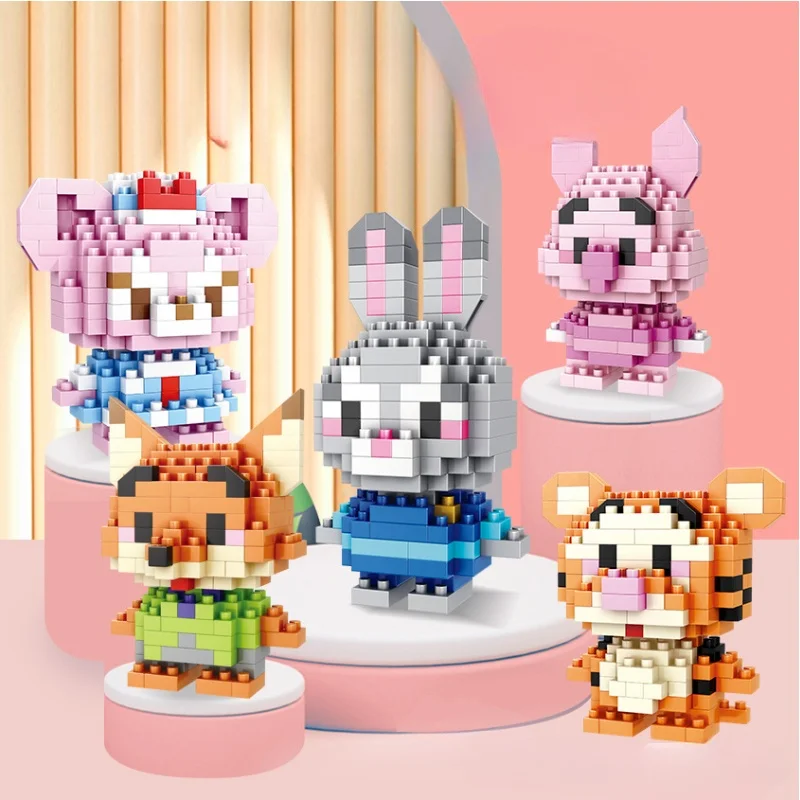 

Disney Series Mini Building Block Toys Anime Figure Small Building Blocks Toys Classic Movie Dolls Kids Toys for Children Gift